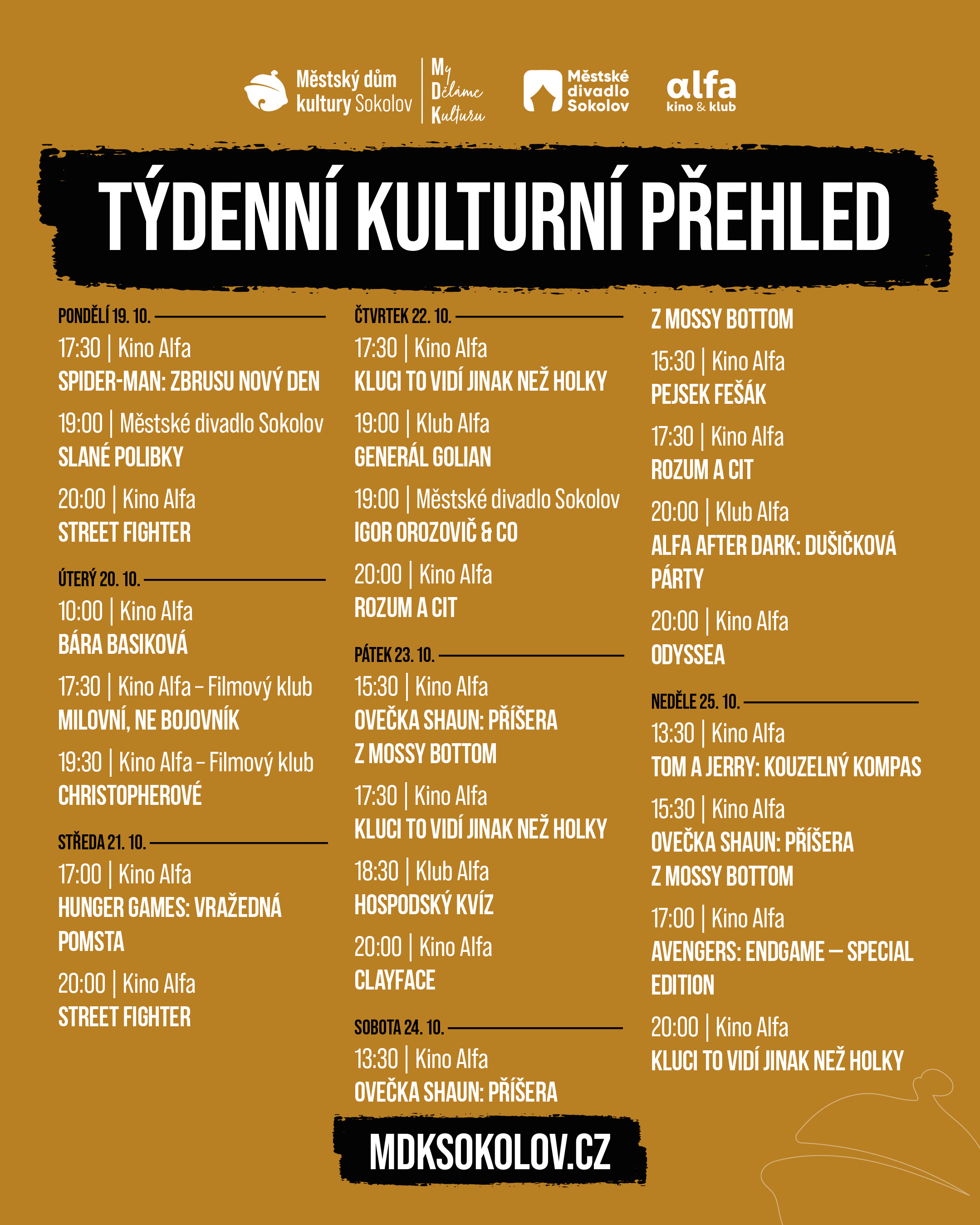 týdenní přehled