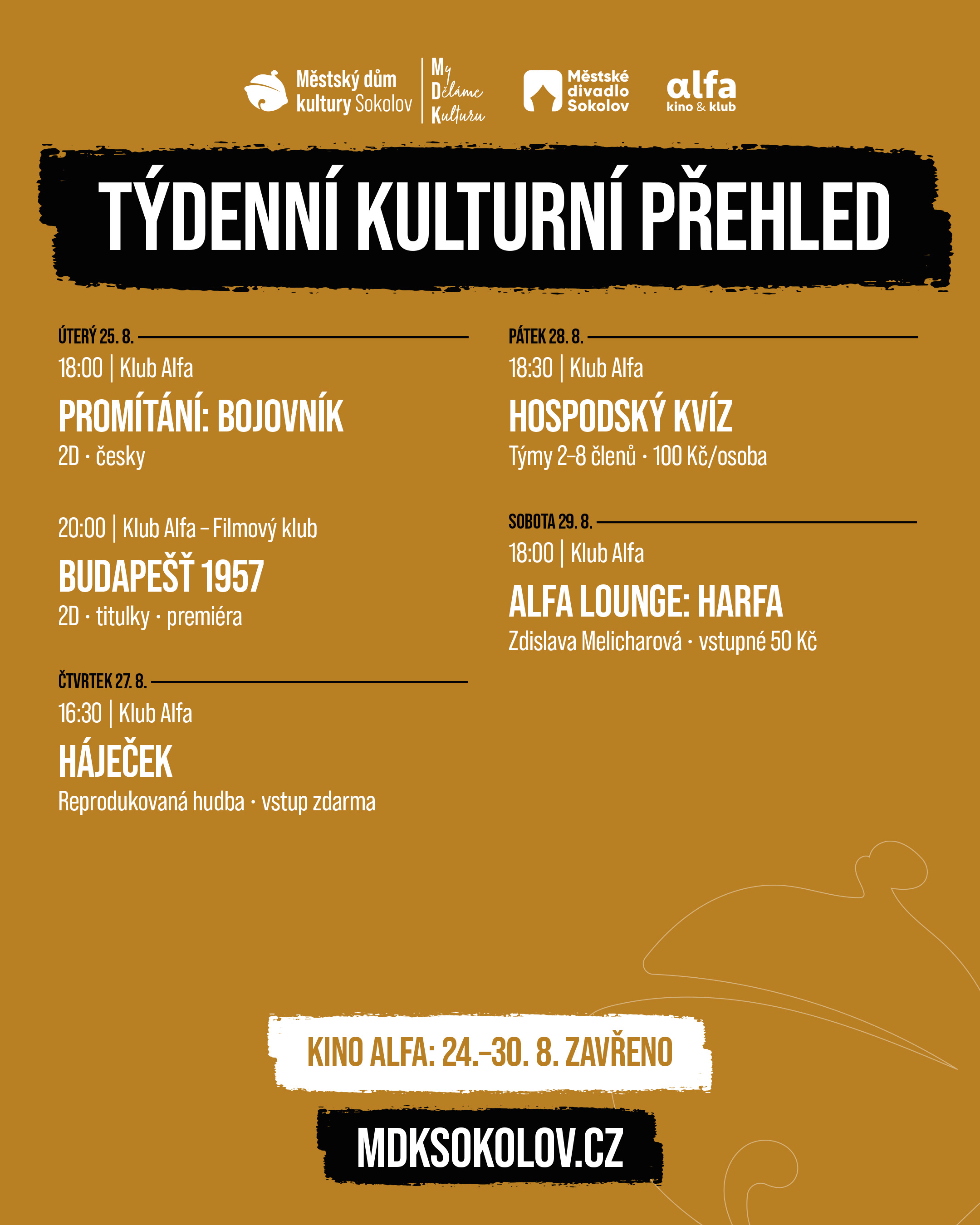 týdenní přehled