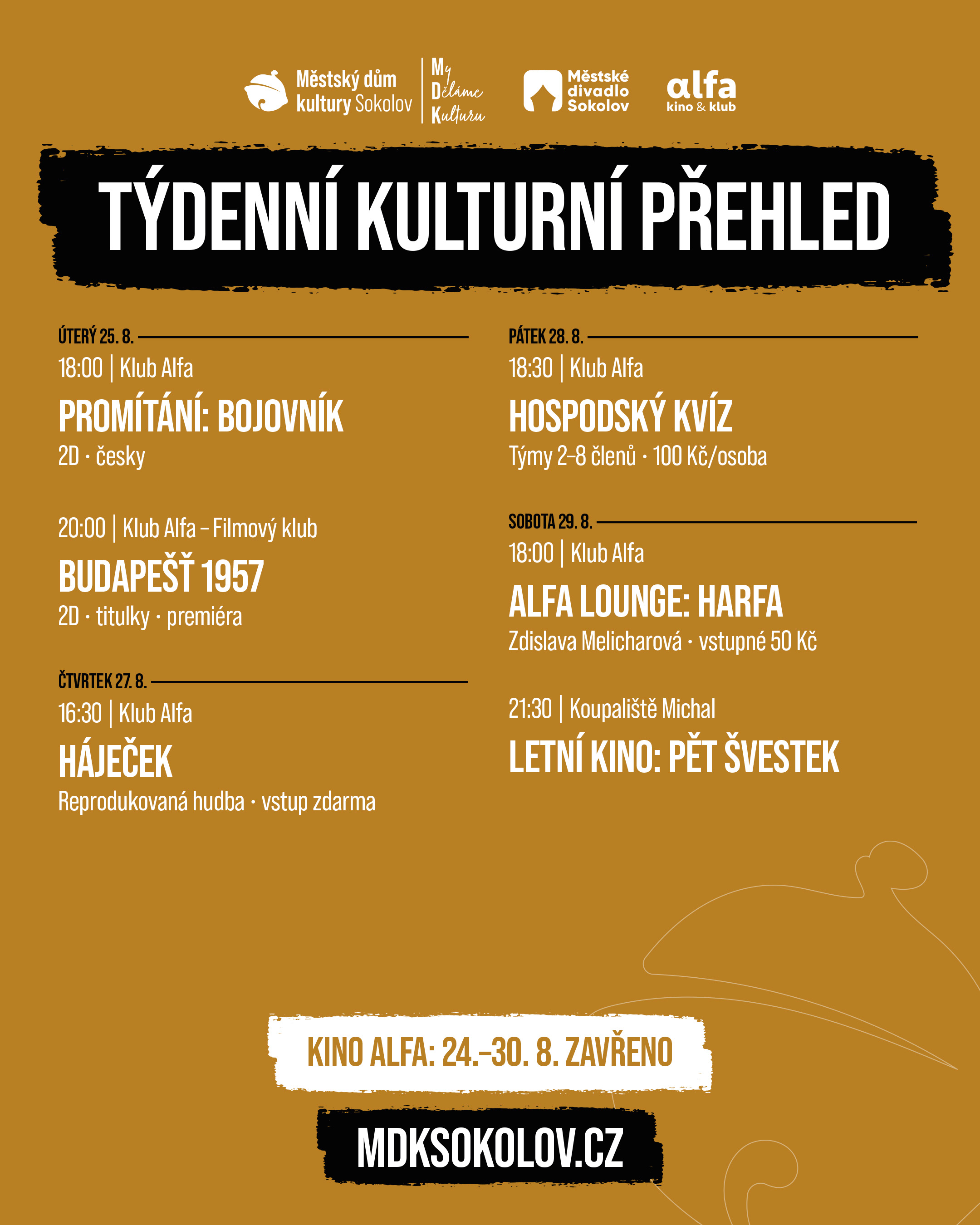 týdenní přehled