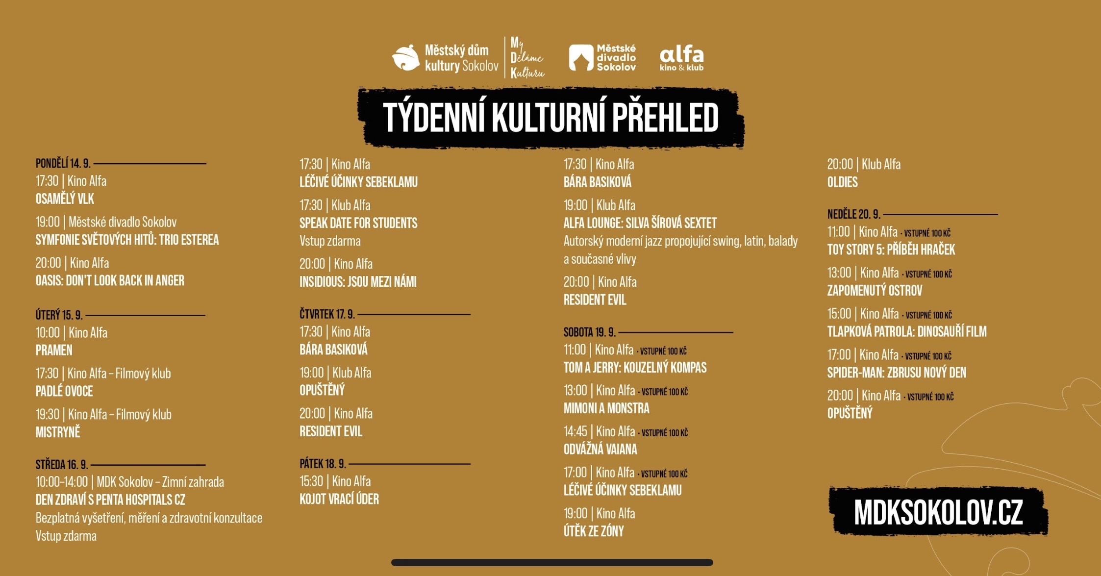 týdenní přehled