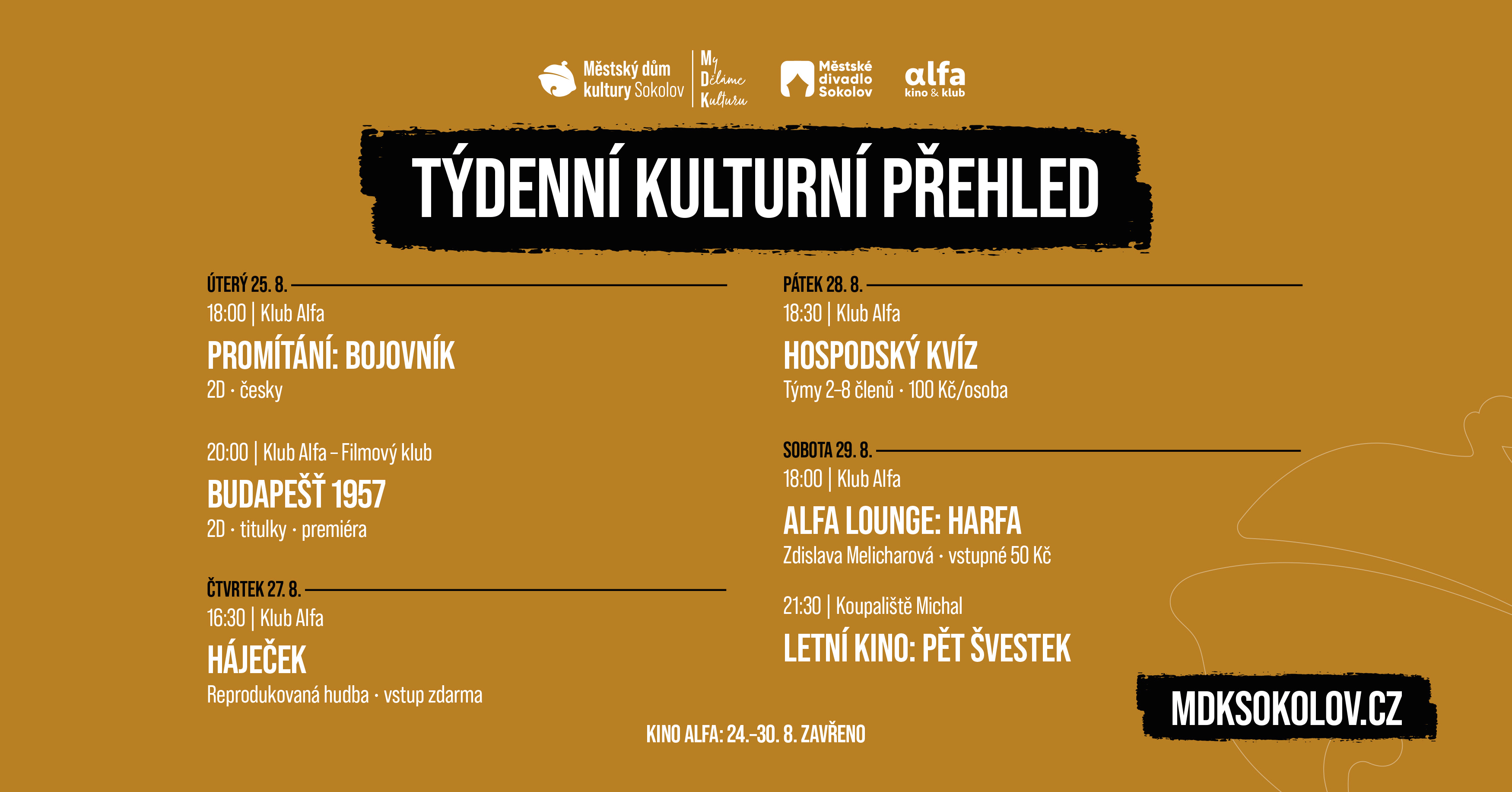 týdenní přehled